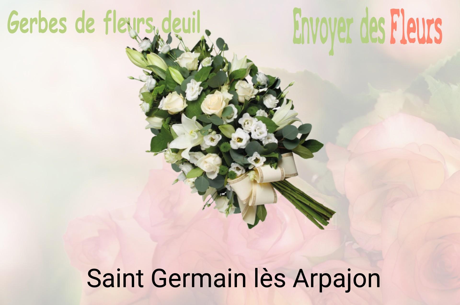 Gerbe de fleurs de deuil livrée à Saint-Germain-lès-Arpajon